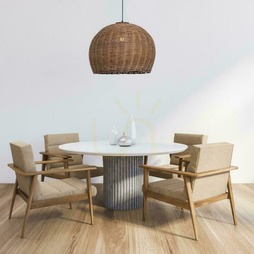 Jelölje be Függőlámpa Zambelis bambusz-fém, fekete/barna, E27, 65 cm