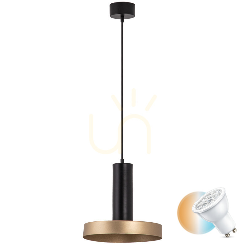 Jelölje be Függőlámpa Zambelis GU10 fekete-arany fém 24 cm Függőlámpa Zambelis GU10 fekete-arany fém 24 cm