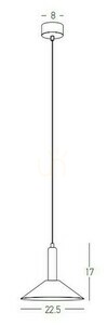 Zambelis 22182 LED függőlámpa, fekete-arany, 7 W, 3000 K, Ø22,5 cm small 2