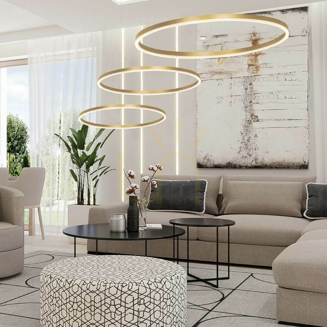 Jelölje be Zambelis LED függőlámpa 42W 3000K arany matt Ø60 cm Zambelis LED függőlámpa 42W 3000K arany matt Ø60 cm