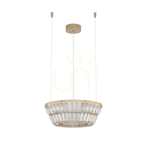 Jelölje be Zambelis LED függőlámpa 27W 3000K antik sárgaréz kristály 40 cm