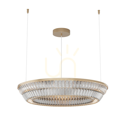 Jelölje be Zambelis LED függőlámpa 55W antik sárgaréz kristály 80 cm 3000K