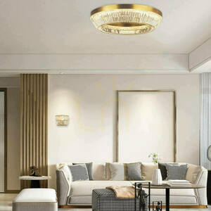 Zambelis LED mennyezeti lámpa 55W 3000K antik sárgaréz kristály 80 cm small 0