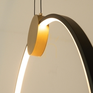 Zambelis LED függőlámpa 24W 3000K fekete-arany 60 cm alumínium, Triac dimmelhető small 2