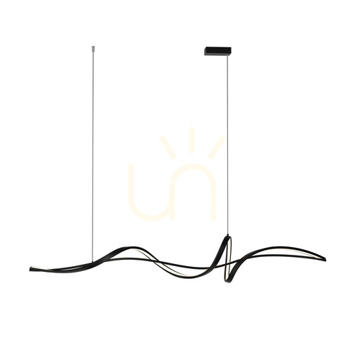 Jelölje be Zambelis 23109 matt fekete LED függőlámpa, 140 cm, 27 W, 3000 K