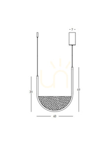 Zambelis 23165 LED függőlámpa 28 W, 40 cm, matt arany és pezsgőszínű üveg small 2