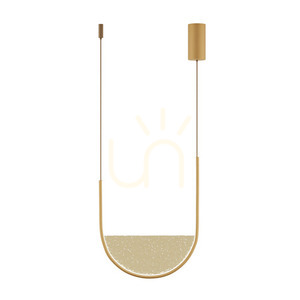 Zambelis 23165 LED függőlámpa 28 W, 40 cm, matt arany és pezsgőszínű üveg small 1