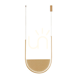 Zambelis 23165 LED függőlámpa 28 W, 40 cm, matt arany és pezsgőszínű üveg small 0