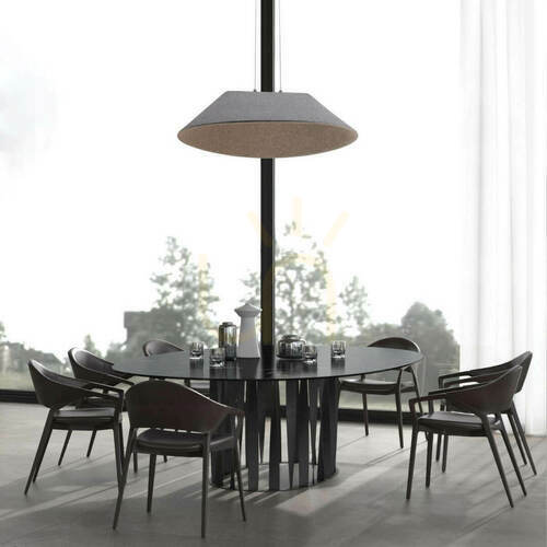 Jelölje be Függőlámpa Zambelis LED 12W 3000K szürke akusztikus panel 75 cm