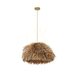 Függőlámpa Zambelis Raffia természetes-arany matt 50 cm E27 MAX 20W small 1