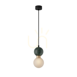 Függőlámpa Zambelis G9 fekete-zöld márvány sárgaréz 12 cm small 1