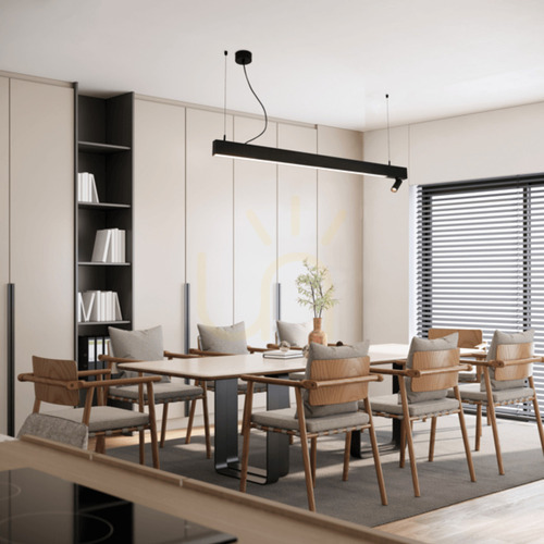 Jelölje be Függőlámpa Zambelis LED 7W+32W 3000K fekete alumínium 130 cm