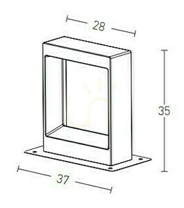 Kültéri pollerfény LED 8W beton ZAMBELIS ZAMBELIS small 2