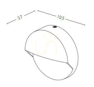 Kültéri fali lámpa LED 2W grafit Zambelis IP65 Alumínium 10,5 cm small 2