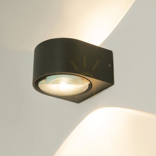 Jelölje be Kültéri fali lámpa LED 2x5w 3000k alumínium grafit ZAMBELIS ZAMBELIS