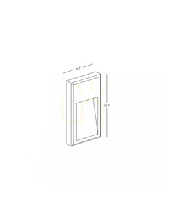 Zambelis E346 grafitszürke falon kívüli lépcsővilágító lámpa LED 6 W 3000 K small 1