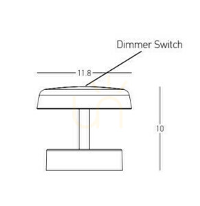 Zambelis E402 hordozható akkumulátoros kültéri asztali lámpa LED 1W 80lm 3000K IP44 fekete small 1