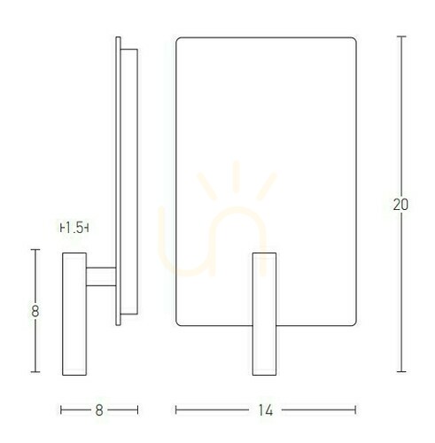 Jelölje be Fali lámpa LED 3W+5W fekete matt Zambelis