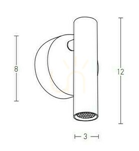Zambelis H48-B LED fali olvasólámpa 3W 240lm 3000K matt fekete mozgatható kar kapcsoló small 2