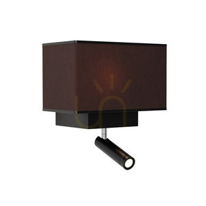 Zambelis H59 fekete fali lámpa 3 W LED olvasófénnyel + E27 max. 40 W és USB small 1