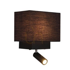 Zambelis H59 fekete fali lámpa 3 W LED olvasófénnyel + E27 max. 40 W és USB small 0