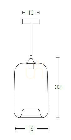 Jelölje be Függőlámpa Zambelis füstölt szürke üveg E27 19 cm