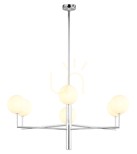 Jelölje be Jupiter FEME 1935 nikkel csillár, 6×G9, 104 cm