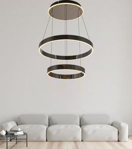 Aviano MARLING 6072-305 függőlámpa, két gyűrű Ø 60 és 40 cm, LED 72 W 8200 lm 3000K, fekete króm small 2
