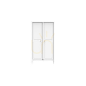 LAFAYETTE gyerekszekrény, 2 ajtós, 95x52x175 cm, fehér (Neige), tömör fa és MDF, Théo-Bébé small 3