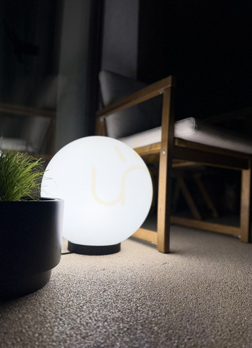 Jelölje be LUNA BALL 30 cm-es dekoratív világító kerti labda kábellel és rögzítő-dekorációs gyűrűvel - PREMIUM - UV - LUNARES