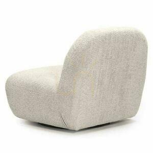 BOCHIC karosszék forgószékkel, fehér, Boucle small 1