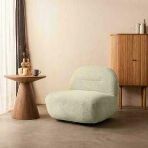 BOCHIC karosszék forgószékkel, fehér, Boucle small 6