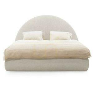 Kárpitozott ágy 160x200 cm MIMIQ Beige, tárolórekesszel small 0