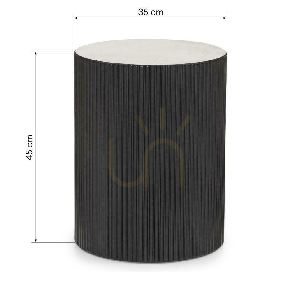 Kijelző RYU Oldalasztal 35 cm, fekete, hornyokkal RYU Oldalasztal 35 cm, fekete, hornyokkal
