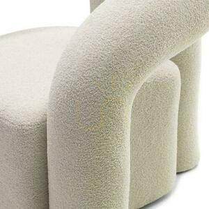 SELLEL Kárpitozott fotel világos bézs Boucle small 5