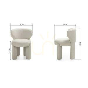 2 db kárpitozott szék SELEN Cream Boucle készlet small 6