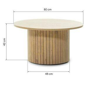 Dohányzóasztal 80 cm UNANIME tölgyfa Lamellákkal 4 Dohányzóasztal 80 cm UNANIME tölgyfa Lamellákkal small 4