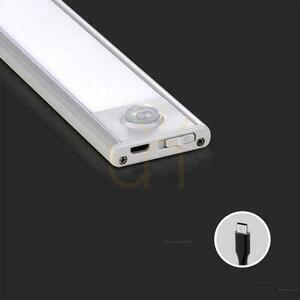 V-TAC 1.5W LED-es szekrény alatti lámpatest ezüst mozgásérzékelő USB töltés 30cm VT-8141 3000K 110lm 2 V-TAC 1.5W LED-es szekrény alatti lámpatest ezüst mozgásérzékelő USB töltés 30cm VT-8141 3000K 110lm small 2