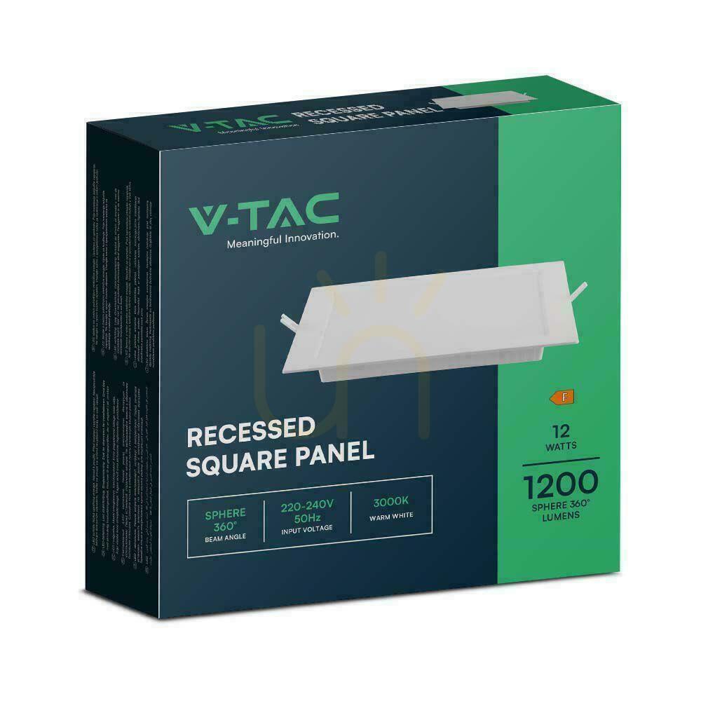 Előadás V-TAC süllyesztett prémium LED panel 12W négyzet alakú 170x170 VT-61012 3000K 1200lm V-TAC süllyesztett prémium LED panel 12W négyzet alakú 170x170 VT-61012 3000K 1200lm
