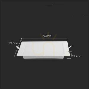 V-TAC süllyesztett downlight LED panel 12W négyzetes 170x170mm VT-61012 6500K 1200lm small 5
