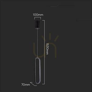V-TAC 13W LED függesztett lámpatest fekete VT-7829 3000K 1500lm small 3