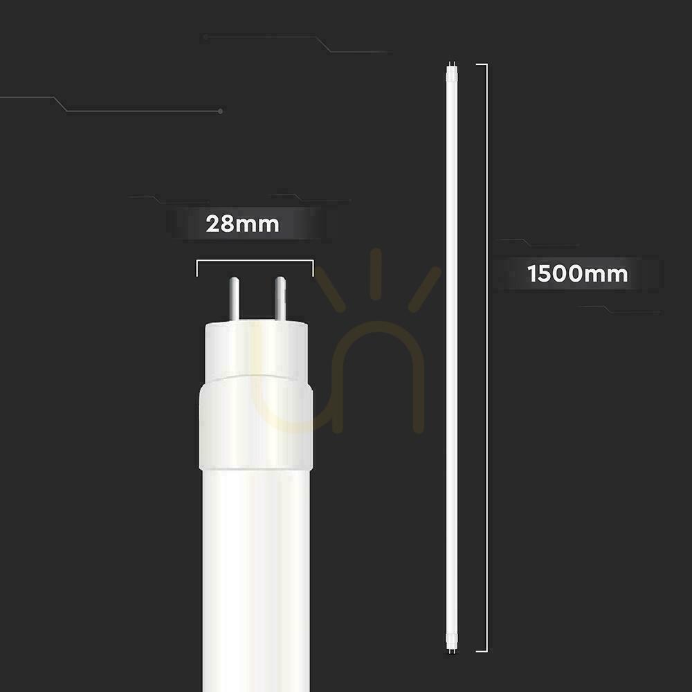 Előnézet LED cső T8 V-TAC 150cm 24W G13 nano műanyag 125Lm/W VT-152-N 3000K 3000lm 3 év garancia 3 év garancia LED cső T8 V-TAC 150cm 24W G13 nano műanyag 125Lm/W VT-152-N 3000K 3000lm 3 év garancia 3 év garancia