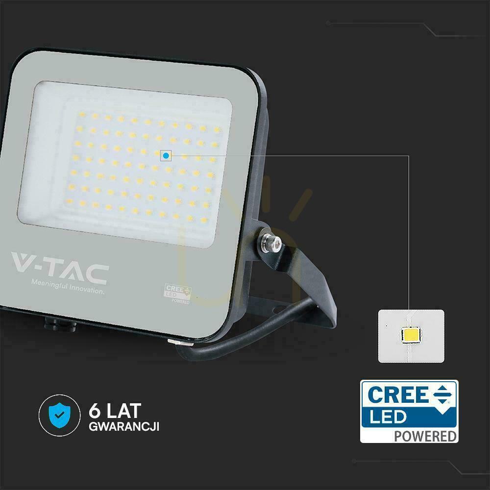 Előnézet V-TAC CREE CHIP 50W LED projektor 135lm/W fekete burkolat IP65 VT-4455 4000K 6750lm 6 év garancia V-TAC CREE CHIP 50W LED projektor 135lm/W fekete burkolat IP65 VT-4455 4000K 6750lm 6 év garancia