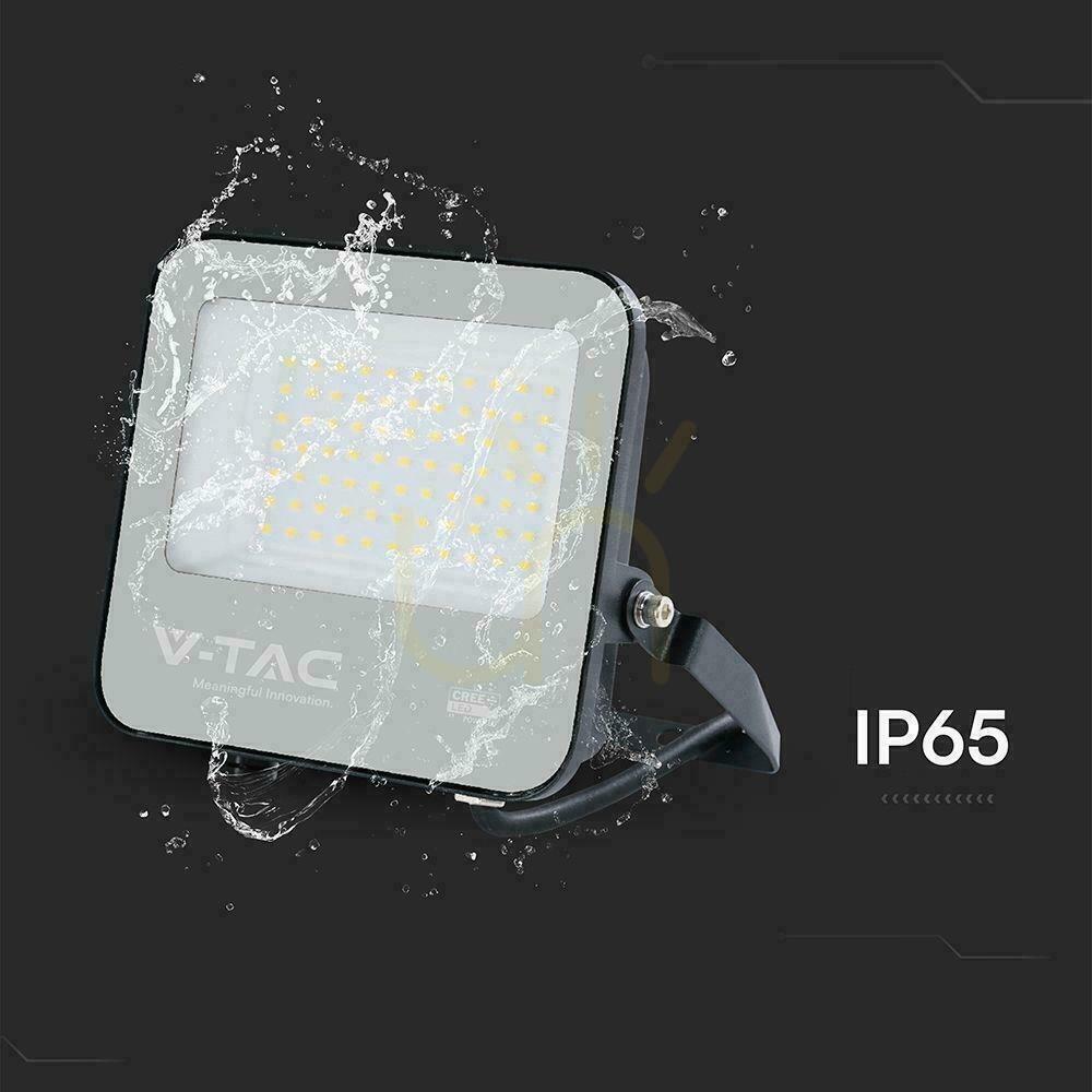 Kijelző V-TAC CREE CHIP 50W LED projektor 135lm/W fekete burkolat IP65 VT-4455 4000K 6750lm 6 év garancia V-TAC CREE CHIP 50W LED projektor 135lm/W fekete burkolat IP65 VT-4455 4000K 6750lm 6 év garancia