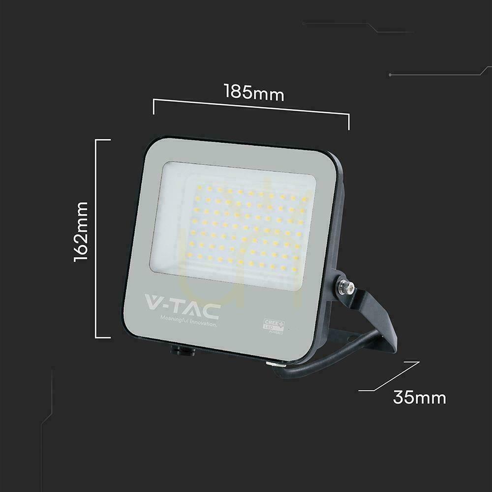 Jelölje be V-TAC CREE CHIP 50W LED projektor 135lm/W fekete burkolat IP65 VT-4455 4000K 6750lm 6 év garancia V-TAC CREE CHIP 50W LED projektor 135lm/W fekete burkolat IP65 VT-4455 4000K 6750lm 6 év garancia