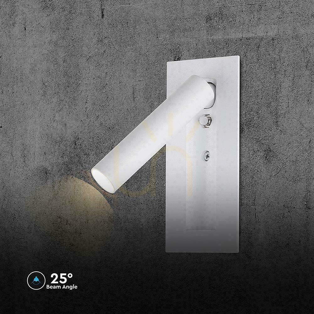 Kilátás LED-es lámpatest V-TAC 2W COB CREE fali lámpa fehér hotel ágykapcsoló VT-88061-W 3000K 76lm LED-es lámpatest V-TAC 2W COB CREE fali lámpa fehér hotel ágykapcsoló VT-88061-W 3000K 76lm