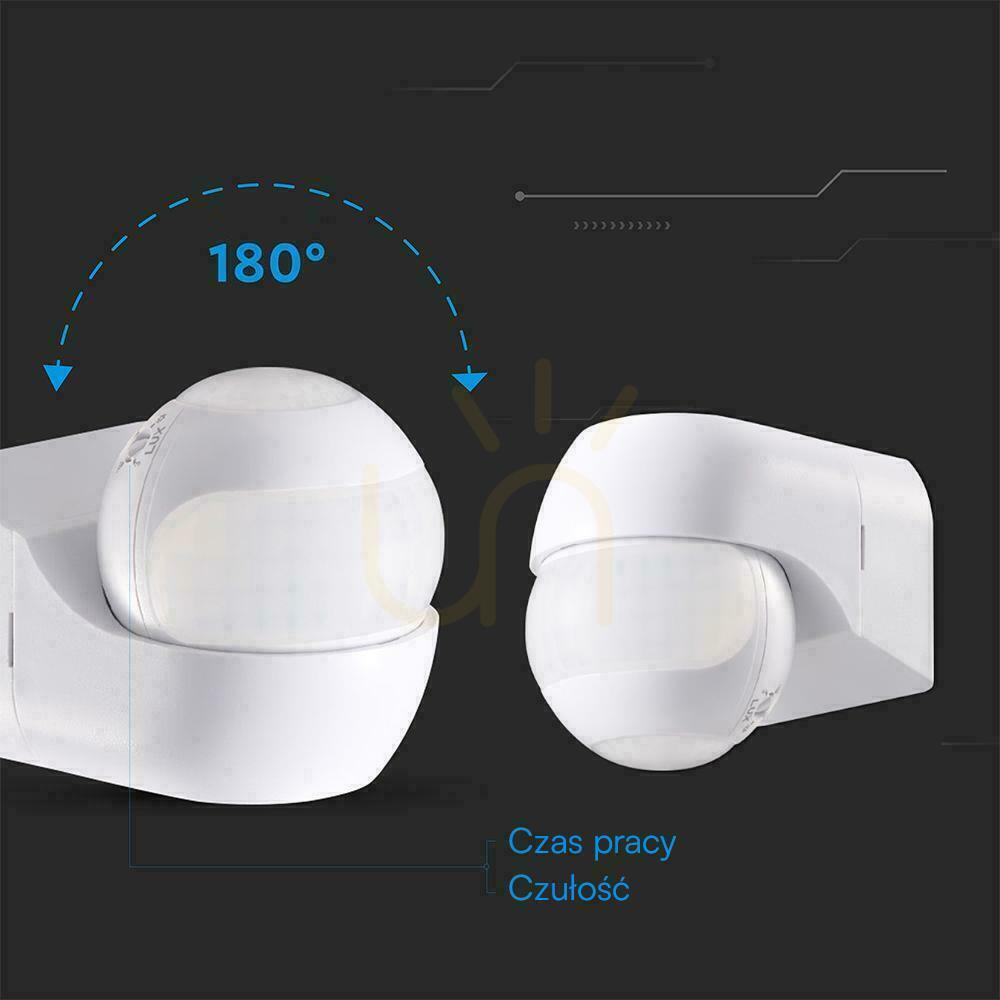 Kilátás Infravörös mozgásérzékelő fal fehér 180-360st 600W LED V-TAC VT-80140 5 év garancia Infravörös mozgásérzékelő fal fehér 180-360st 600W LED V-TAC VT-80140 5 év garancia
