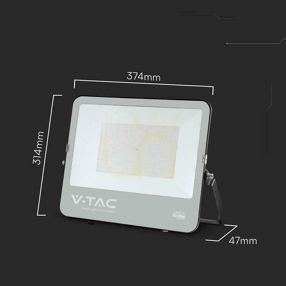 Előadás LED kivetítő V-TAC CREE CHIP 200W 135lm/W fekete ház kábel 1m IP65 VT-44201 4000K 27000lm 6 év garancia LED kivetítő V-TAC CREE CHIP 200W 135lm/W fekete ház kábel 1m IP65 VT-44201 4000K 27000lm 6 év garancia
