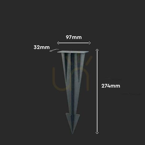 Jelölje be VT-409-es lámpatestek földeléséhez 100x35x274mm Fekete VT-12050-B