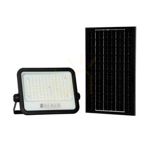 Jelölje be V-TAC 200W CCT napelemes LED projektor távoli automatikus időzítő IP65 fekete VT-204W 1700lm 3 év garancia